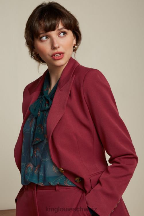Frauen Bianca Blazer Broadway King Louie Cabernet-Rot Bekleidung LP84R182