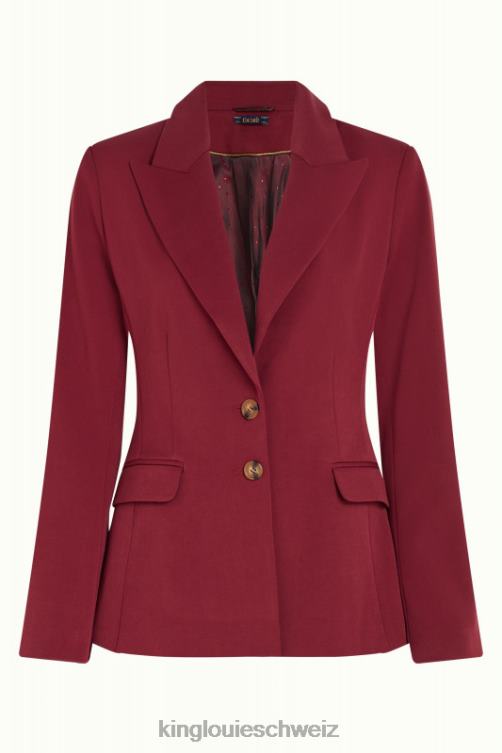 Frauen Bianca Blazer Broadway King Louie Cabernet-Rot Bekleidung LP84R182