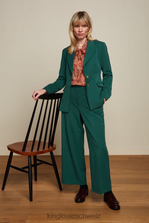 Frauen Bianca Blazer Broadway King Louie Kieferngrün Bekleidung LP84R183