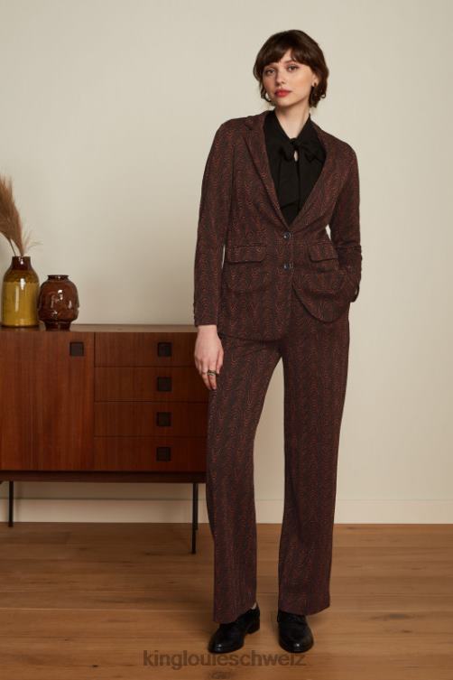 Frauen Daisy Blazer Long Tempest King Louie Cognac-Orange Bekleidung LP84R186