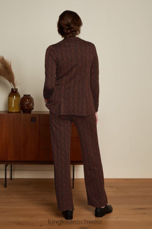 Frauen Daisy Blazer Long Tempest King Louie Cognac-Orange Bekleidung LP84R186