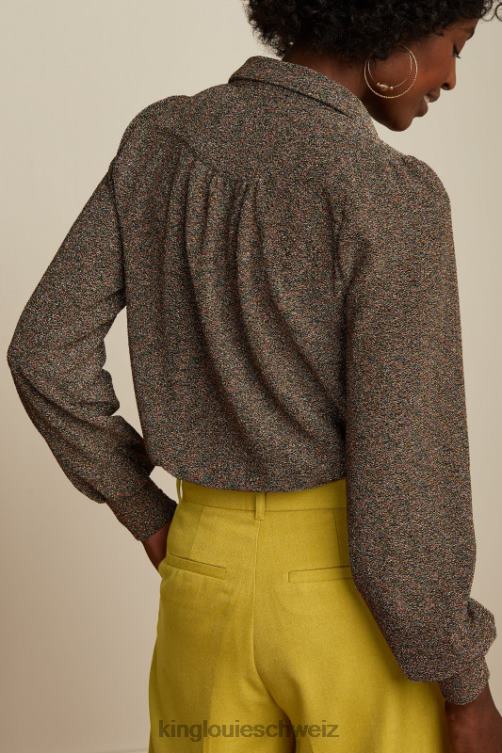 Frauen Carina Bluse Karussell Lurex King Louie Gold Bekleidung LP84R110