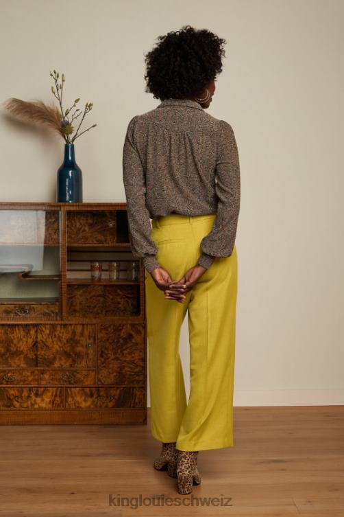 Frauen Carina Bluse Karussell Lurex King Louie Gold Bekleidung LP84R110