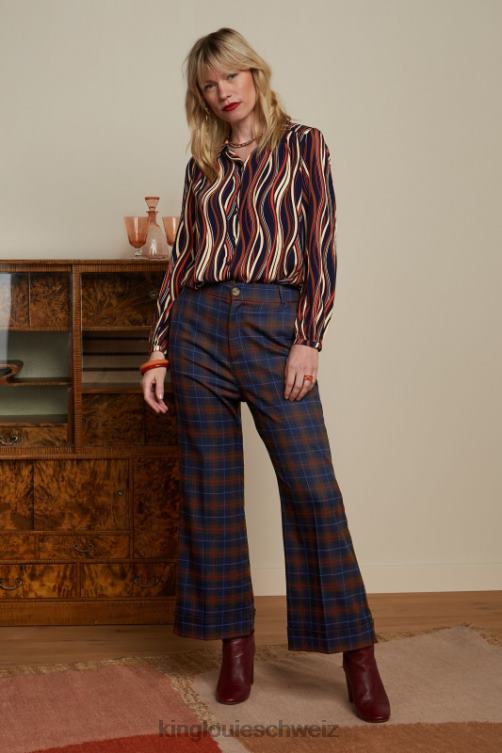 Frauen Carina Bluse Merrill King Louie Blau Bekleidung LP84R118