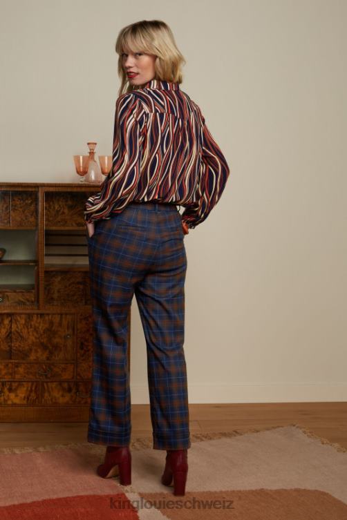 Frauen Carina Bluse Merrill King Louie Blau Bekleidung LP84R118