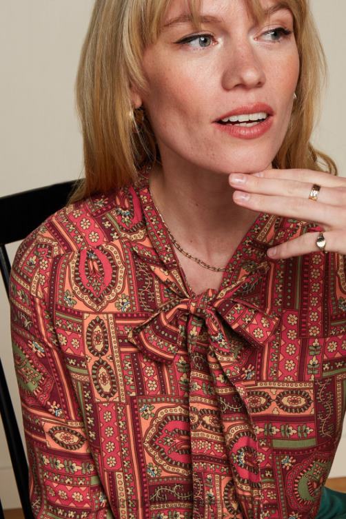 Frauen Delia Bluse Balthazar King Louie Cabernet-Rot Bekleidung LP84R122