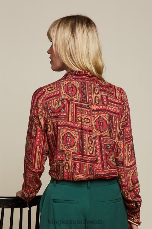 Frauen Delia Bluse Balthazar King Louie Cabernet-Rot Bekleidung LP84R122