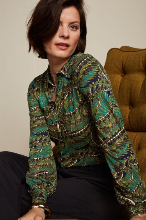 Frauen Maisie-Bluse Venus King Louie Blau Bekleidung LP84R112