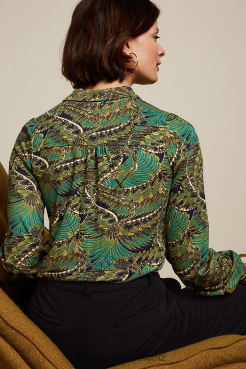 Frauen Maisie-Bluse Venus King Louie Blau Bekleidung LP84R112