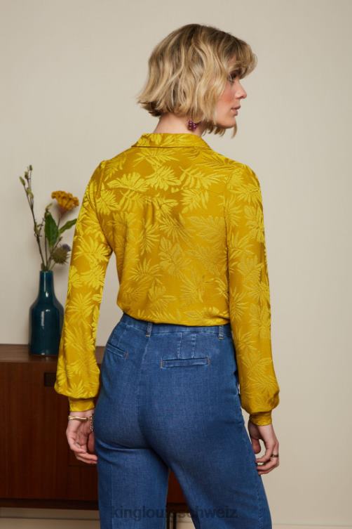 Frauen Pop-up-Bluse von Carina King Louie Currygelb Bekleidung LP84R125