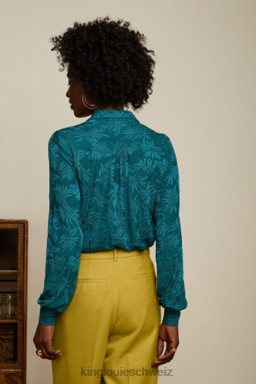 Frauen Pop-up-Bluse von Carina King Louie antikgrün Bekleidung LP84R126