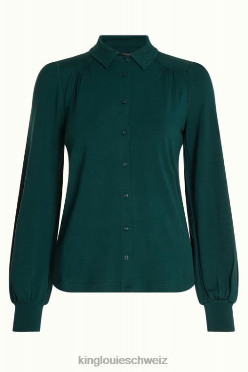 Frauen carina bluse ecovero licht King Louie Kieferngrün Bekleidung LP84R133