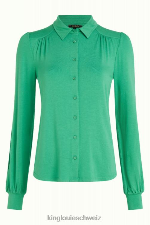 Frauen carina bluse ecovero licht King Louie Opalgrün Bekleidung LP84R132