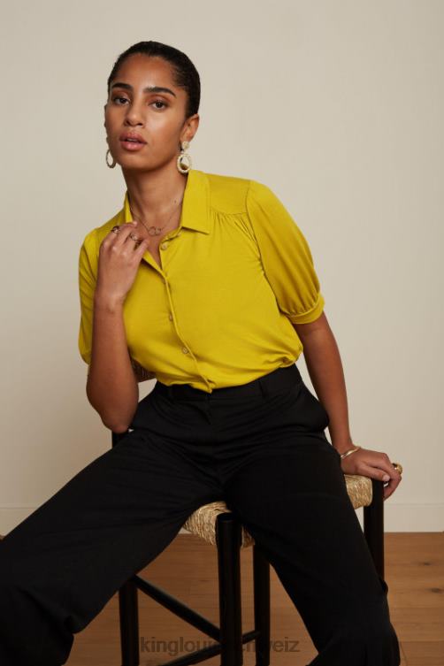 Frauen carina bluse ecovero licht King Louie frühlingsgelb Bekleidung LP84R137