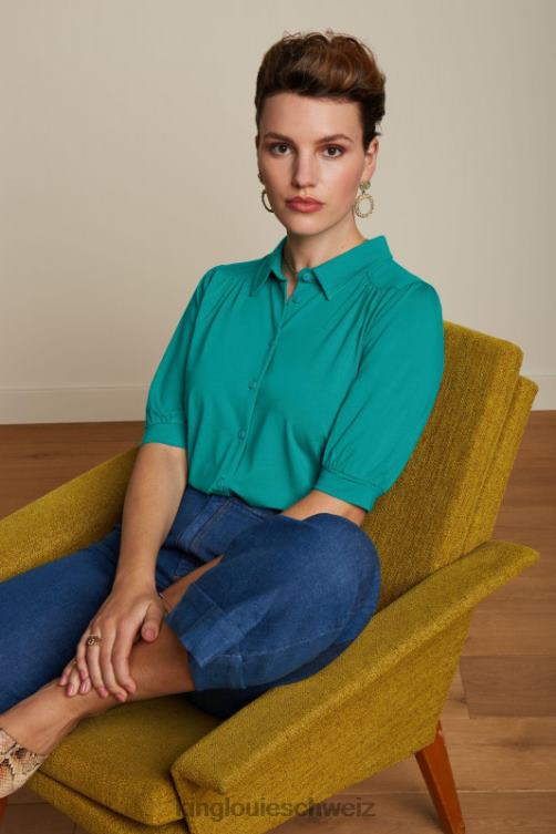 Frauen carina bluse ecovero licht King Louie wassergrün Bekleidung LP84R138