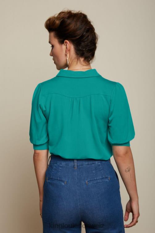 Frauen carina bluse ecovero licht King Louie wassergrün Bekleidung LP84R138