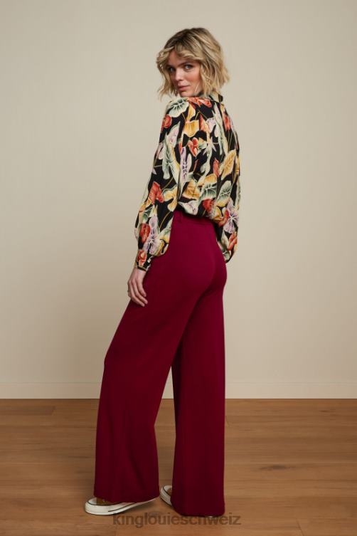 Frauen marisa bluse marmora King Louie Schwarz Bekleidung LP84R129