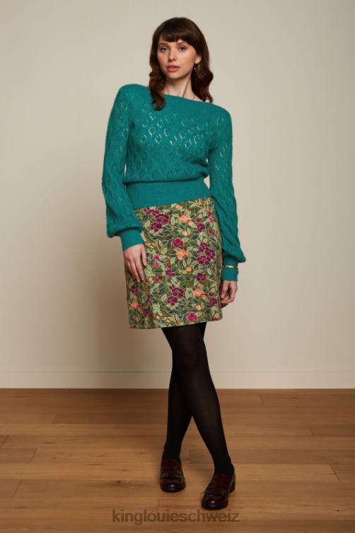 Frauen Bordürenrock Bellevue King Louie olivgrün Bekleidung LP84R156