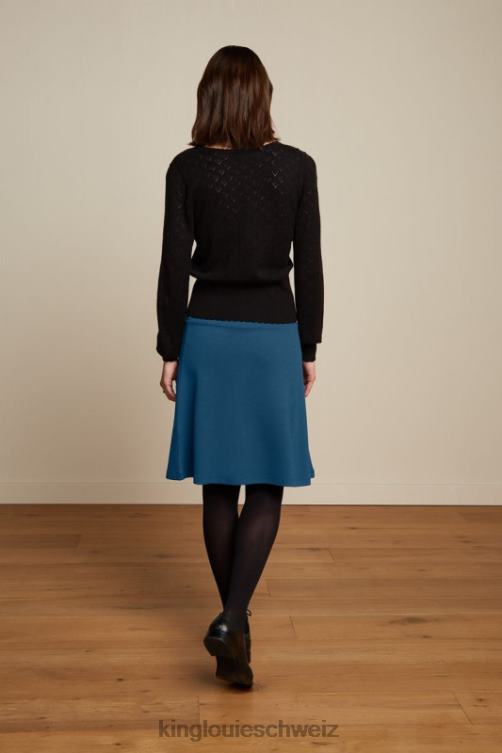 Frauen Bordürenrock Milano Uni King Louie Matrosenblau Bekleidung LP84R172