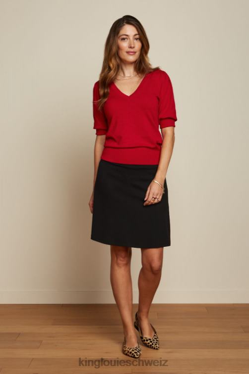 Frauen Bordürenrock Milano Uni King Louie Schwarz Bekleidung LP84R167