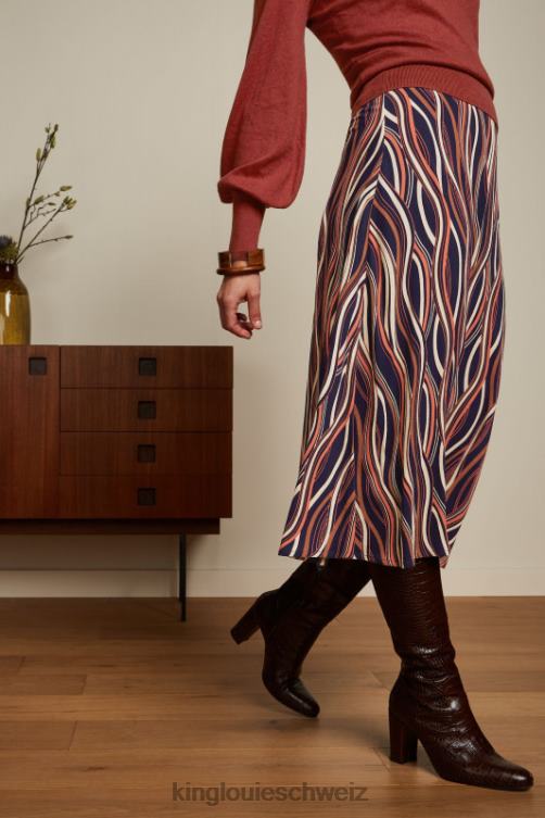 Frauen Juno Midirock Merrill King Louie Blau Bekleidung LP84R152