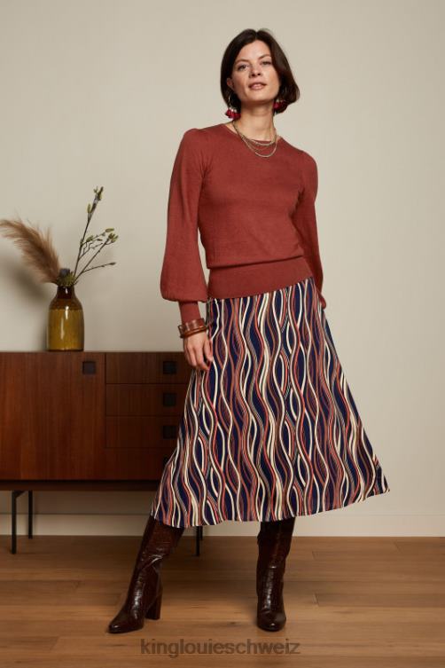 Frauen Juno Midirock Merrill King Louie Blau Bekleidung LP84R152