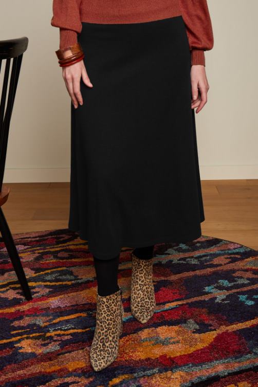 Frauen Juno-Rock aus Milano-Krepp King Louie Schwarz Bekleidung LP84R160