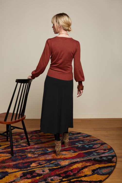 Frauen Juno-Rock aus Milano-Krepp King Louie Schwarz Bekleidung LP84R160