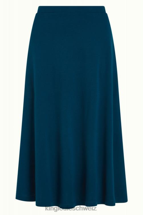 Frauen Juno-Rock aus Milano-Krepp King Louie Teichblau Bekleidung LP84R164