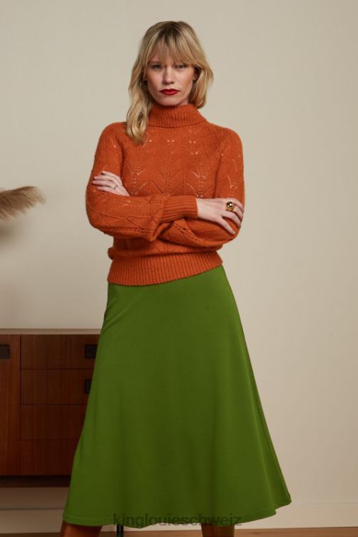 Frauen Juno-Rock aus Milano-Krepp King Louie olivgrün Bekleidung LP84R165