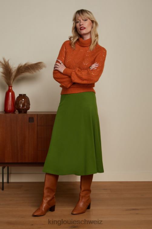 Frauen Juno-Rock aus Milano-Krepp King Louie olivgrün Bekleidung LP84R165