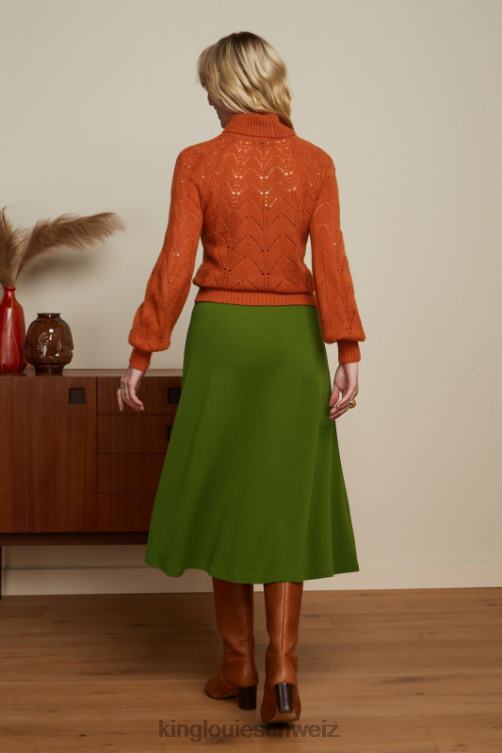 Frauen Juno-Rock aus Milano-Krepp King Louie olivgrün Bekleidung LP84R165