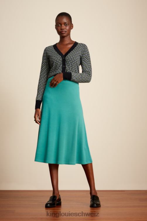 Frauen Juno-Rock aus Milano-Krepp King Louie rauchgrün Bekleidung LP84R161