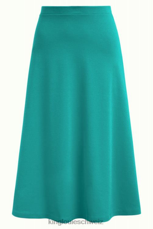 Frauen Juno-Rock aus Milano-Krepp King Louie rauchgrün Bekleidung LP84R161