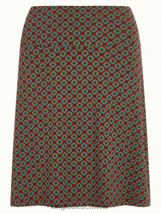 Frauen Randrock staubig King Louie Cabernet-Rot Bekleidung LP84R153