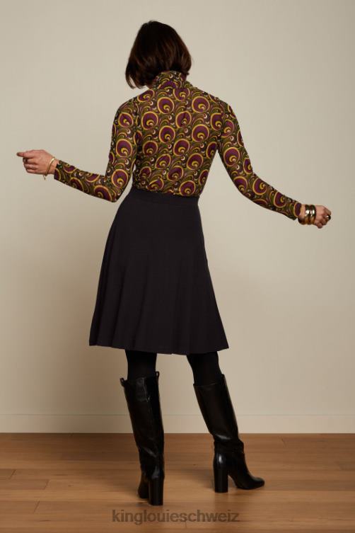 Frauen Serena Rock Milano Crêpe King Louie Schwarz Bekleidung LP84R142