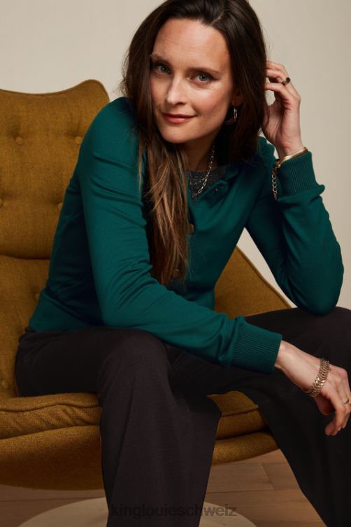 Frauen Cleo Jacke Milano Uni King Louie Kieferngrün Bekleidung LP84R178