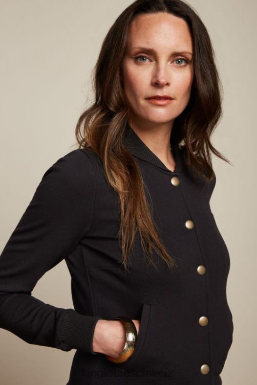 Frauen Cleo Jacke Milano Uni King Louie Schwarz Bekleidung LP84R177