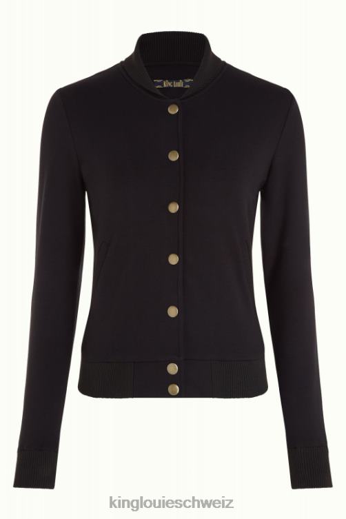 Frauen Cleo Jacke Milano Uni King Louie Schwarz Bekleidung LP84R177