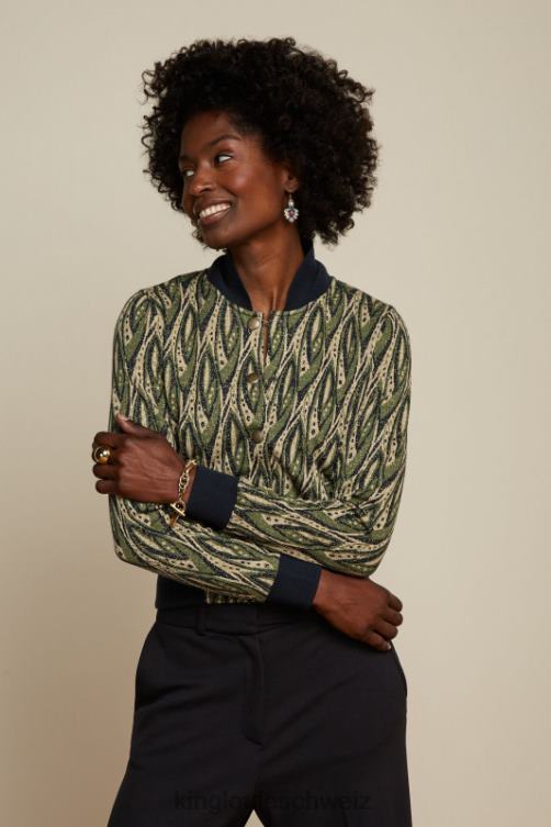 Frauen Cleo-Jackensieg King Louie Blau Bekleidung LP84R184