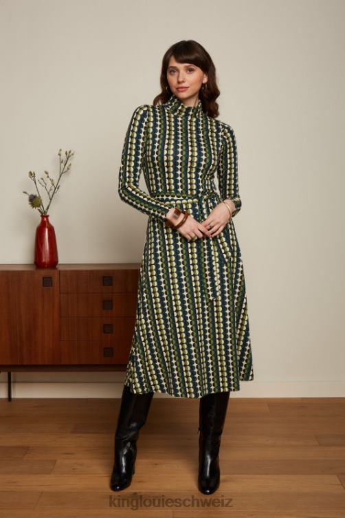 Frauen Betsy Rollkragenkleid Quincy King Louie Kieferngrün Bekleidung LP84R8