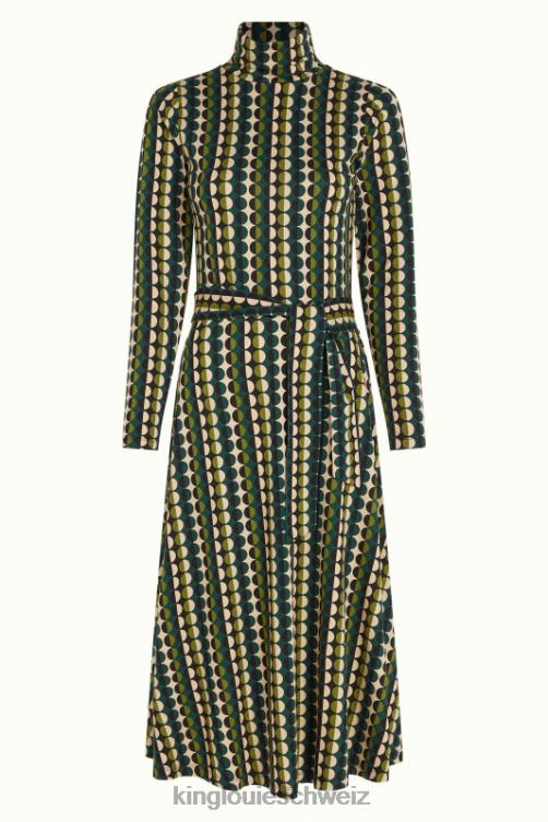 Frauen Betsy Rollkragenkleid Quincy King Louie Kieferngrün Bekleidung LP84R8
