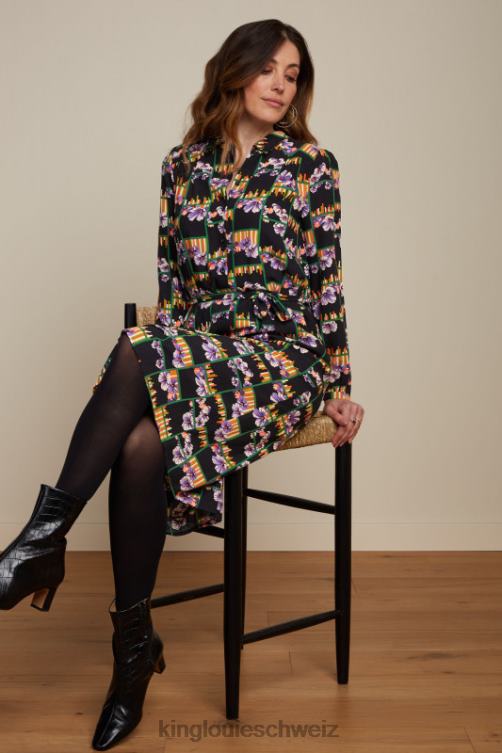 Frauen Carina Kleid Rebelle King Louie Schwarz Bekleidung LP84R20