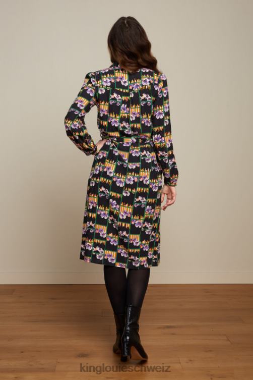 Frauen Carina Kleid Rebelle King Louie Schwarz Bekleidung LP84R20