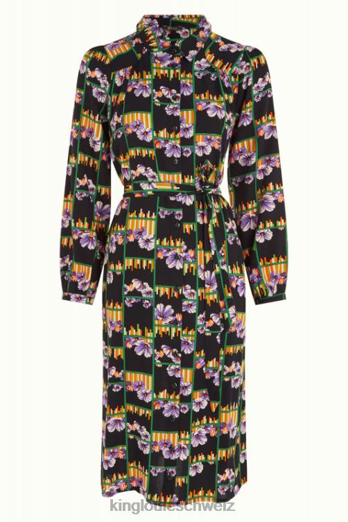 Frauen Carina Kleid Rebelle King Louie Schwarz Bekleidung LP84R20