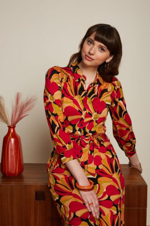 Frauen Carina Kleid liebe King Louie Schwarz Bekleidung LP84R12