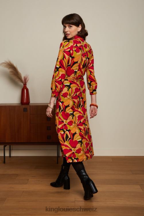 Frauen Carina Kleid liebe King Louie Schwarz Bekleidung LP84R12