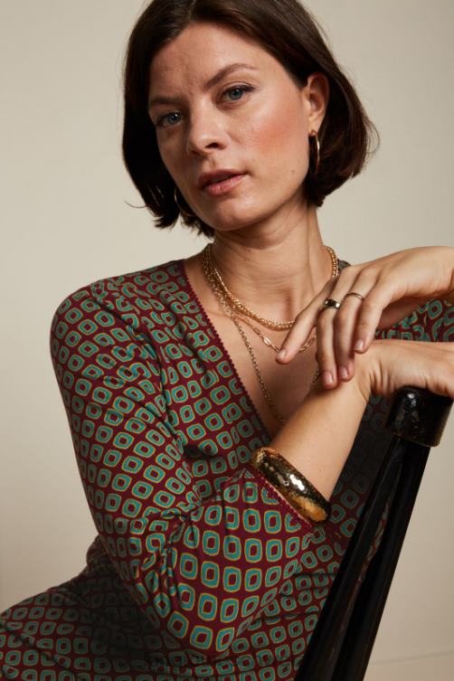 Frauen Crossdress staubig King Louie Cabernet-Rot Bekleidung LP84R21