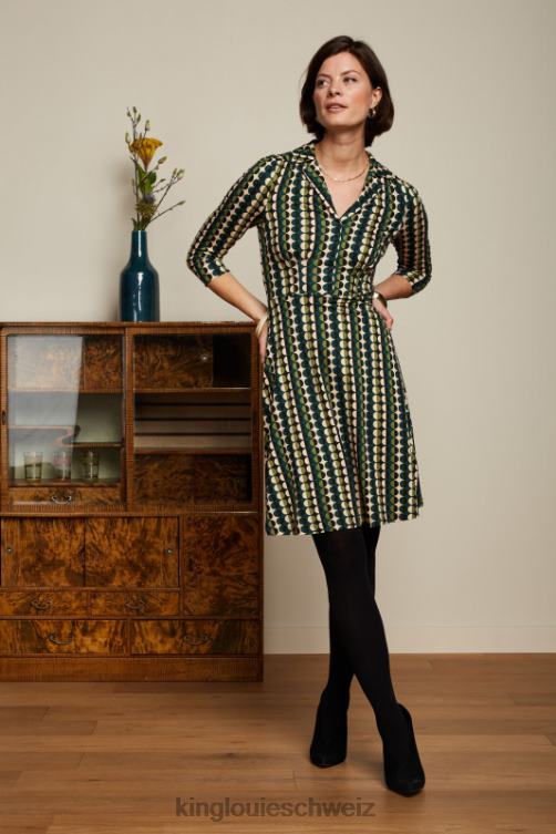 Frauen Diner-Kleid Quincy King Louie Kieferngrün Bekleidung LP84R9