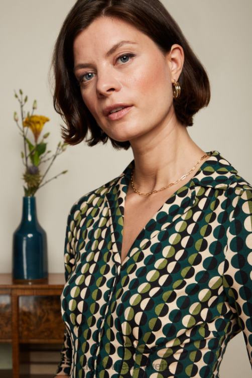 Frauen Diner-Kleid Quincy King Louie Kieferngrün Bekleidung LP84R9